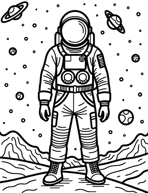 Traje Espacial coloring page