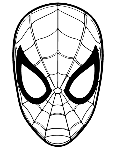 Visage De Spiderman coloring page