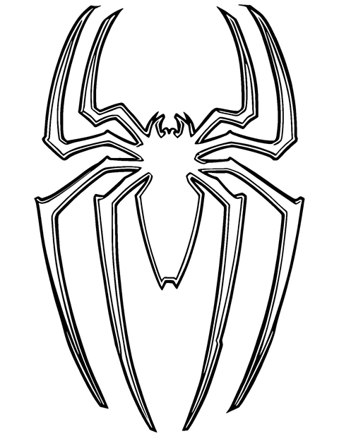 Logo Spiderman coloring page