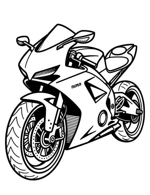 Moto Sportive coloring page