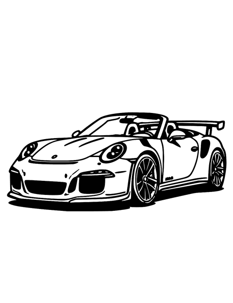 Sportwagen coloring page