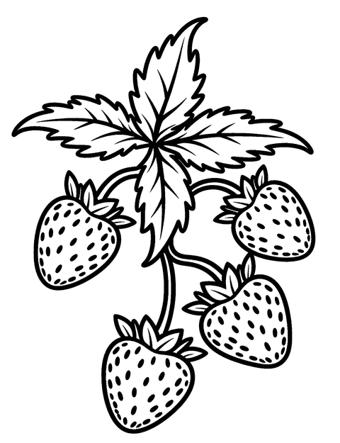 Pianta Di Fragola coloring page