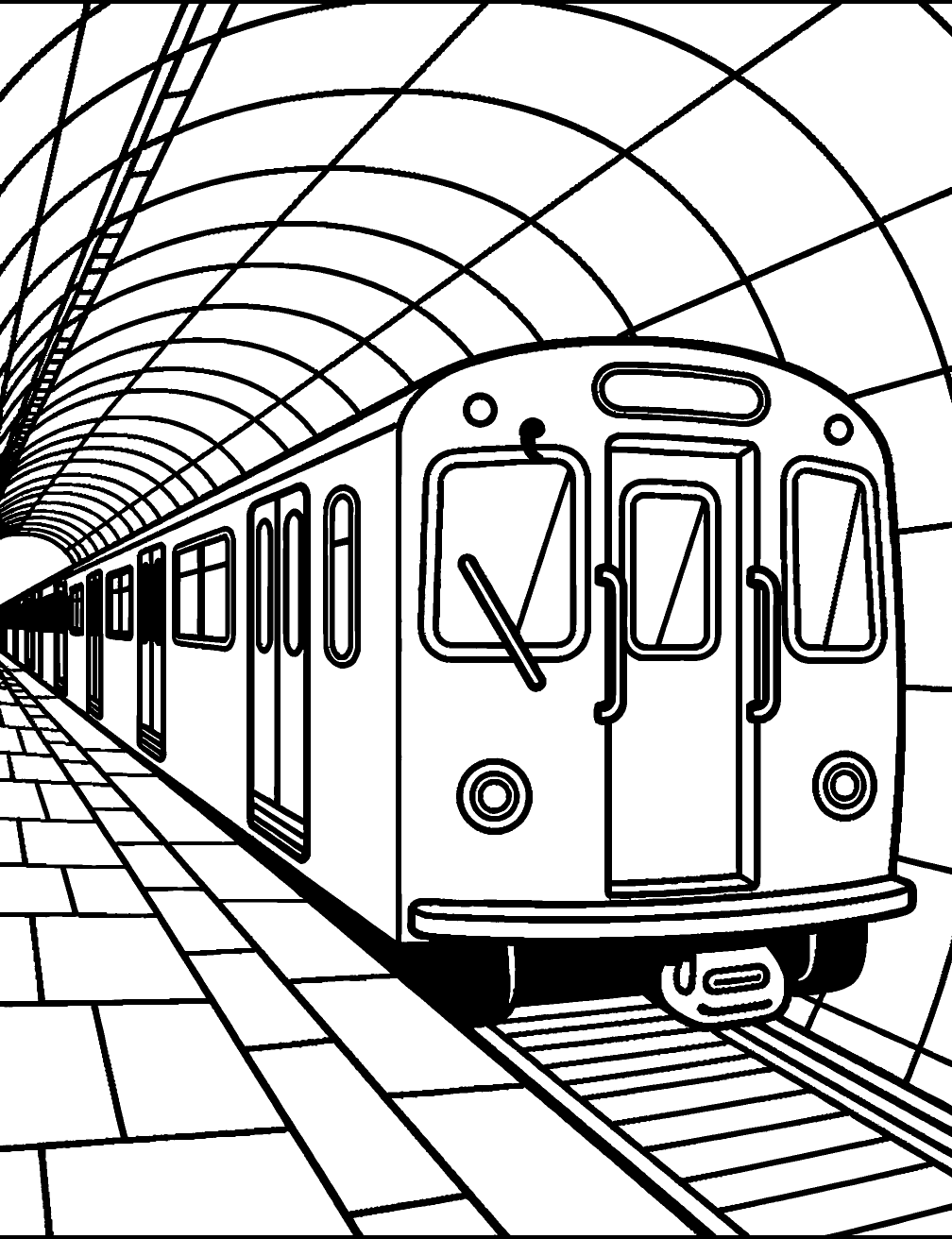 Trem Do Metrô Desenho para Colorir