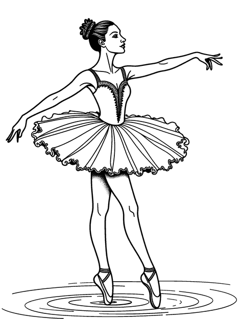 Balletto Lago Dei Cigni coloring page