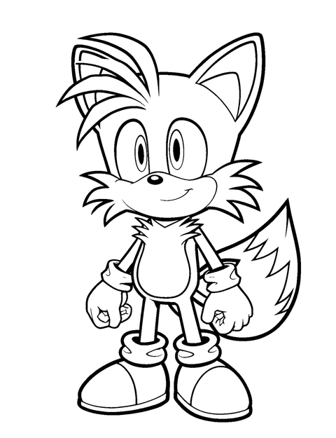 Tails Sonic coloring page