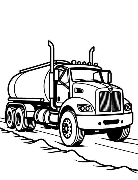 Camion Cisterna coloring page