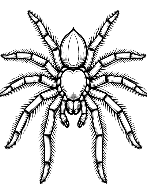 Araña Tarántula coloring page