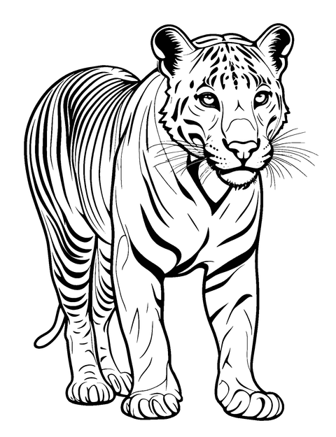 Tasmanian Tiger Coloring Page