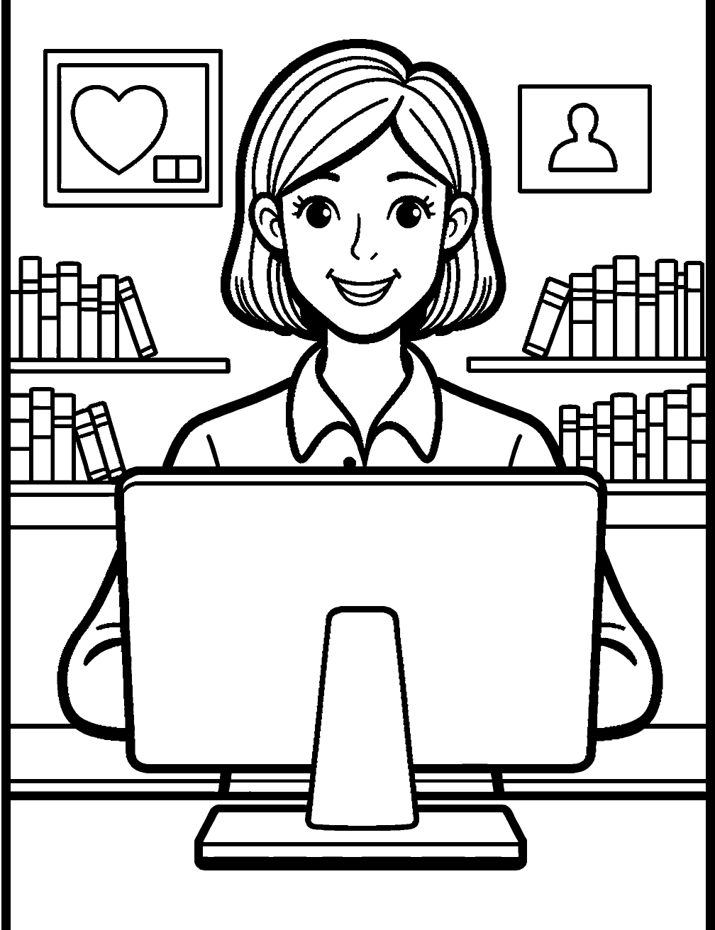 Maestra En Línea coloring page