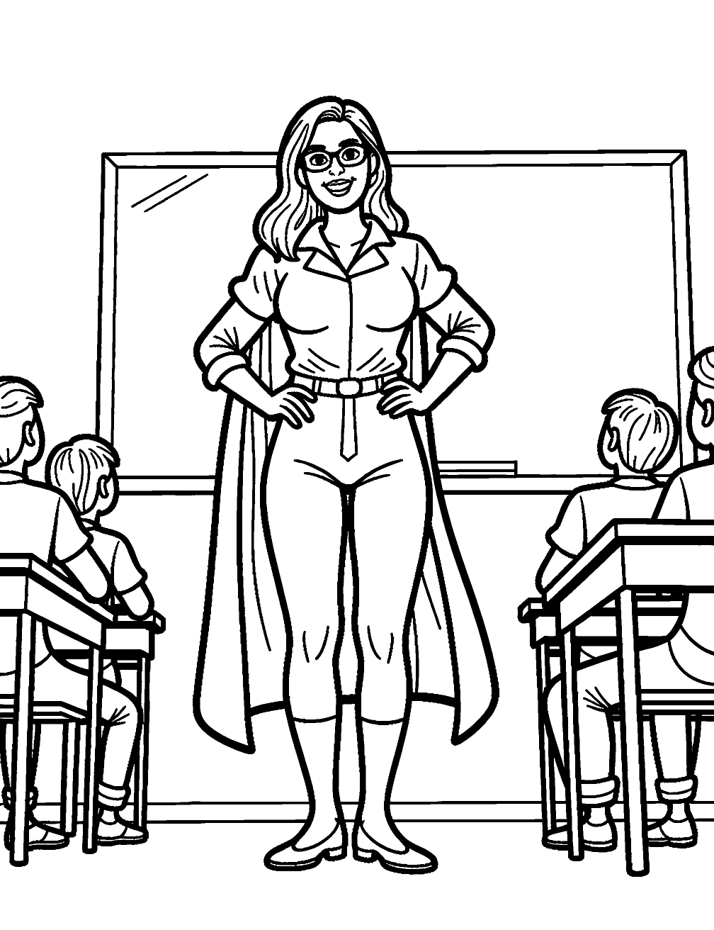 Superhéroe Maestro coloring page