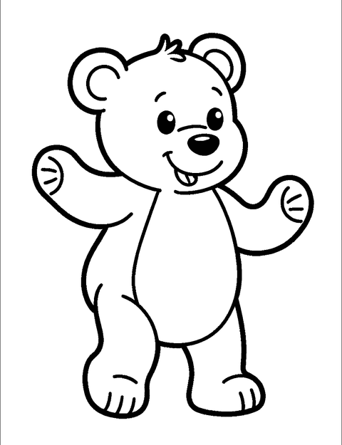 Teddy Bear Dancing coloring page