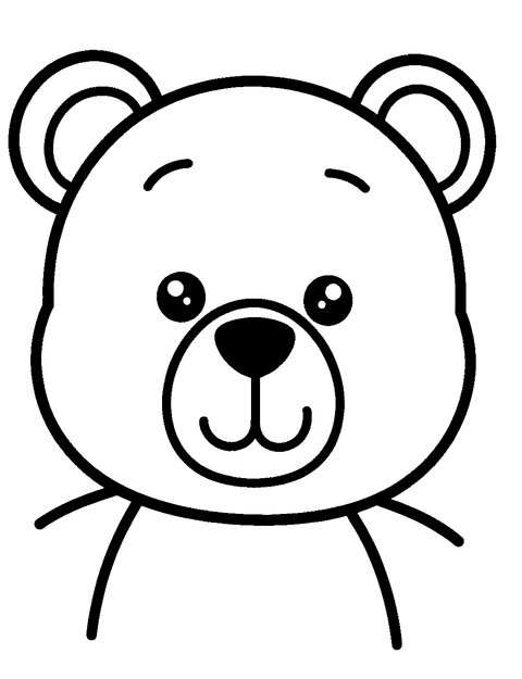 Teddy Bear Face coloring page