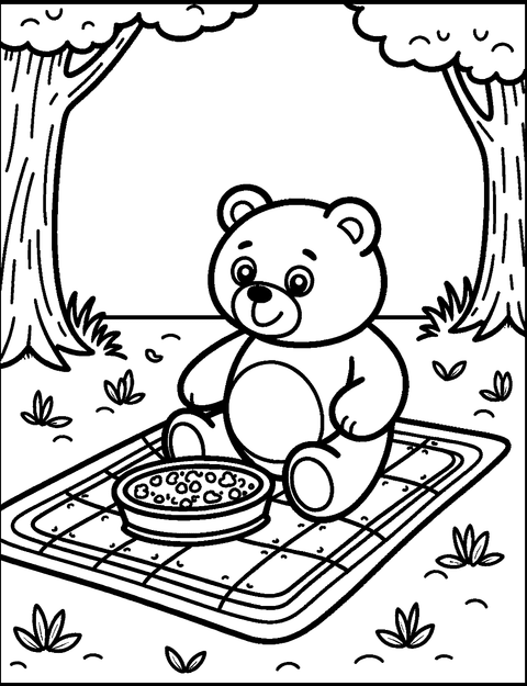 Teddy Bear Picnic coloring page