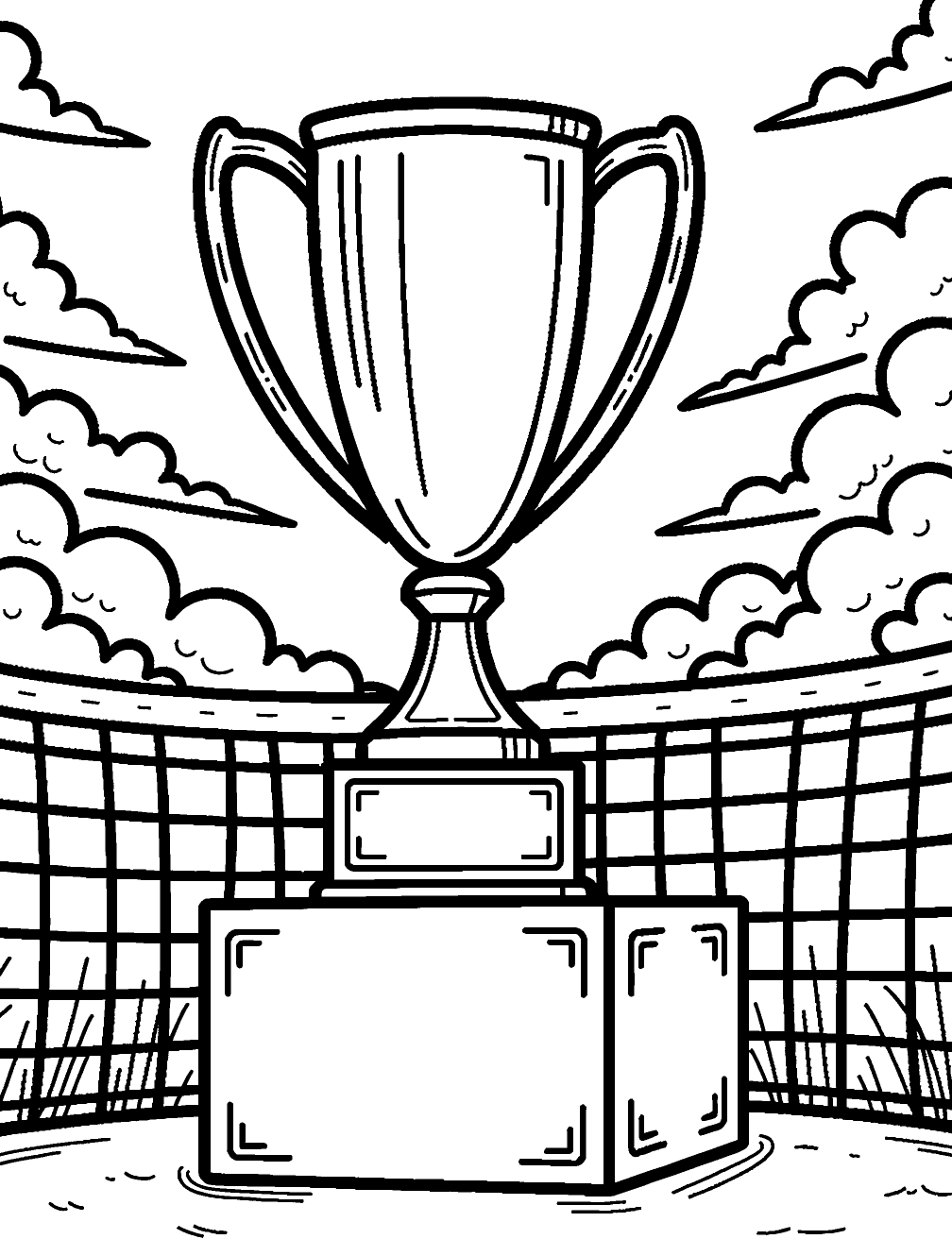 Troféu De Tênis Desenho para Colorir