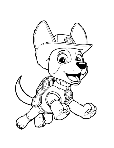 Tracker Paw Patrol Coloring Page