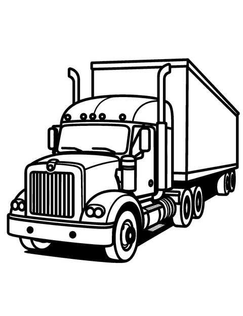 Camion Rimorchio coloring page