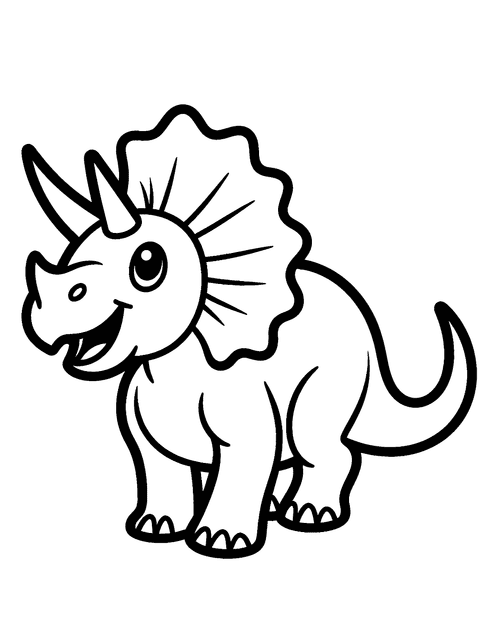 Triceratops coloring page