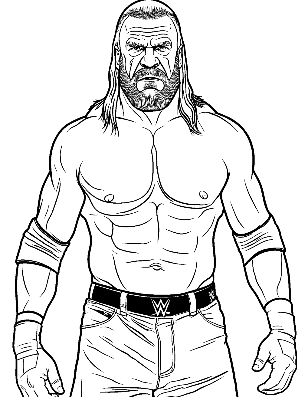 Dibujo de Triple H para colorear