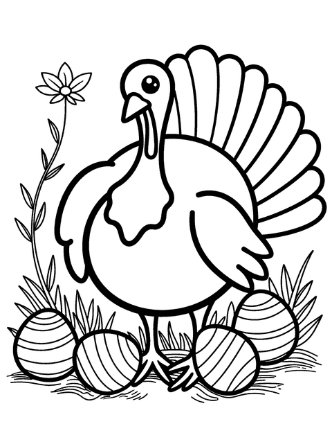 Turkey Eggs coloring page