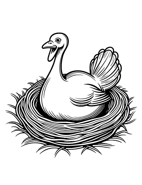 Turkey Nest coloring page