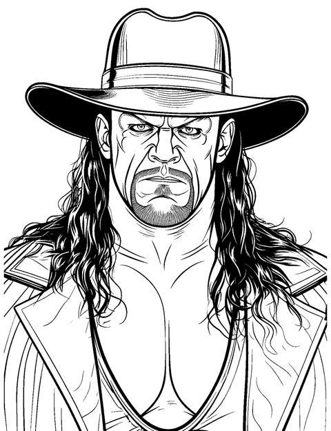 Undertaker coloring page