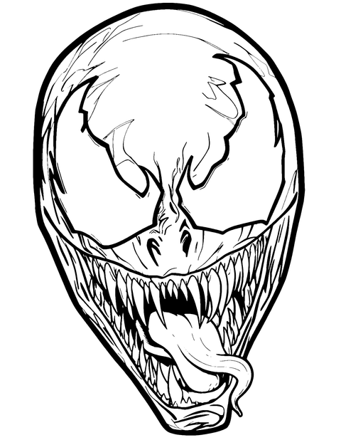 Cara De Venom coloring page