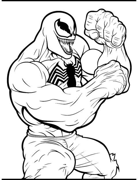 Venom Hulk coloring page