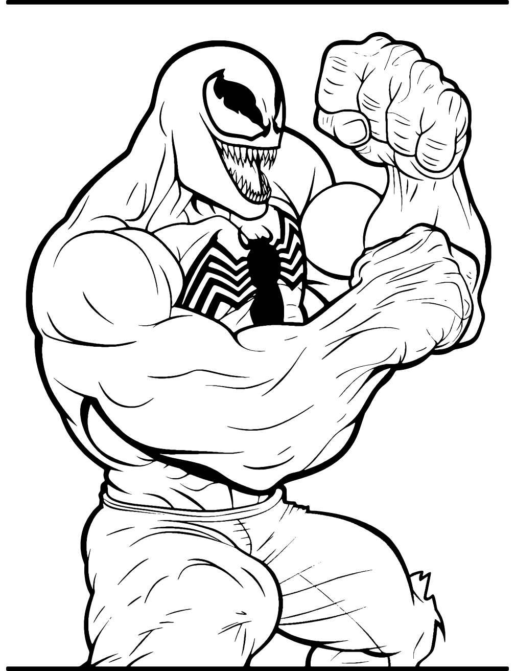 Dibujo de Venom Hulk para colorear