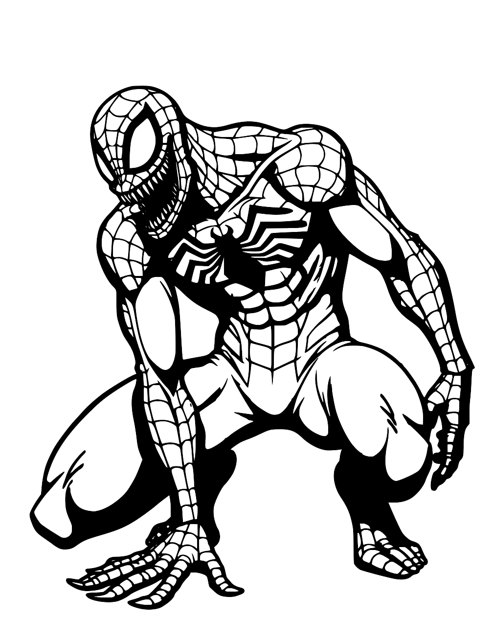 Venom Spider-man Coloring Page