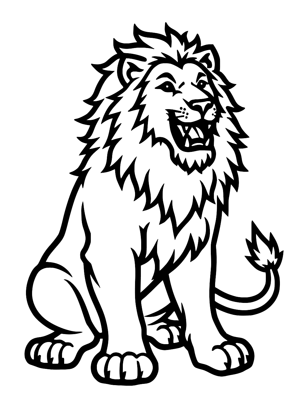 Warrior Lion Coloring Page