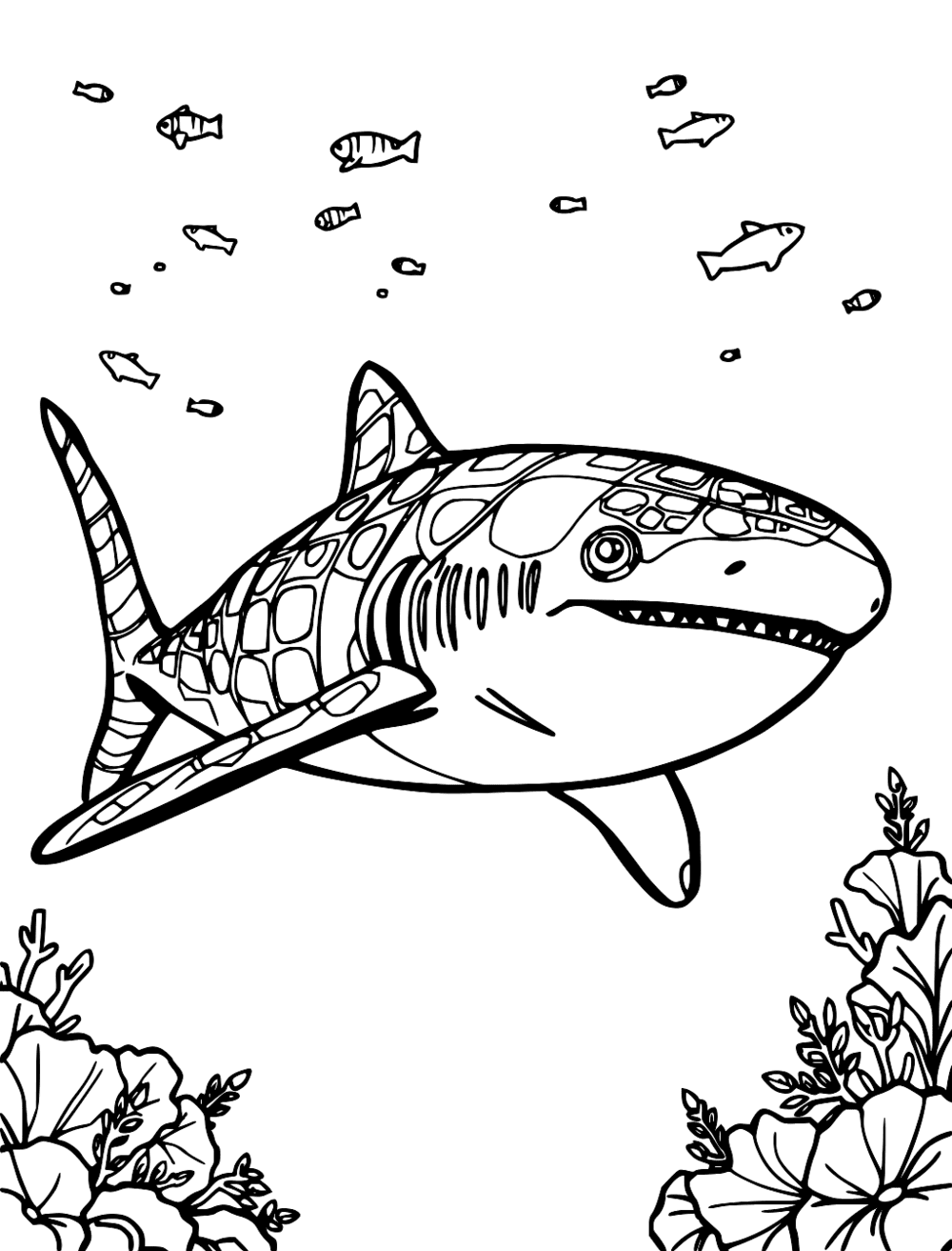 Whale Shark  Coloring Page