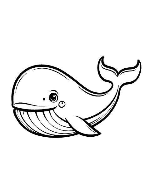 Whale Smile Coloring Page