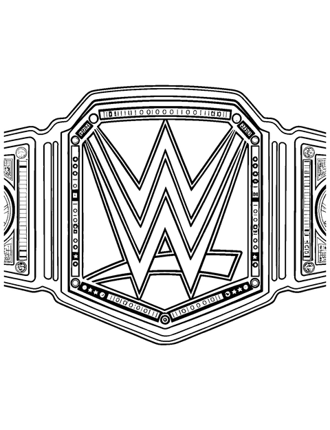 Wwe Mesterskabsbælte coloring page