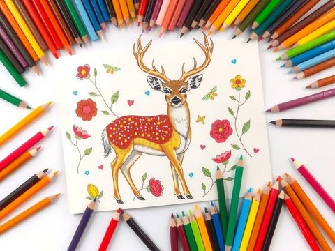 Deer coloring pages