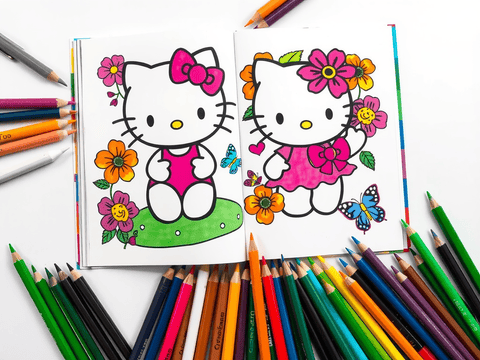 Hello Kitty coloring pages