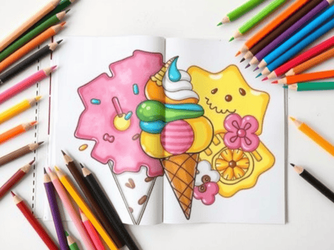 Ice cream coloring pages