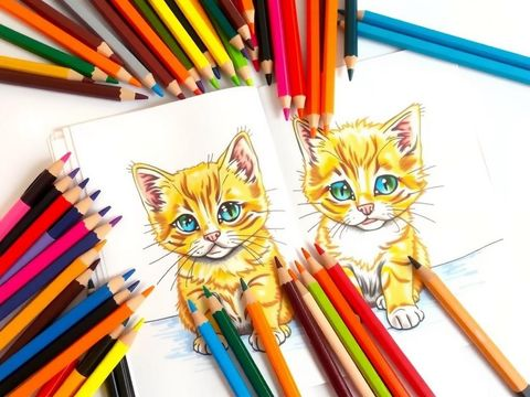 Dibujos para colorear de Gatito