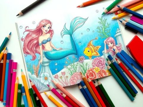 Dibujos para colorear de Sirena