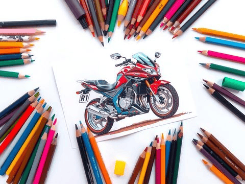 Disegni di Motocicletta  da colorare