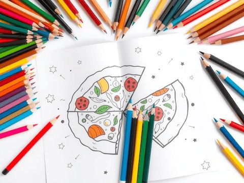 Disegni di Pizza  da colorare