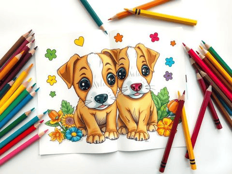 Puppy coloring pages