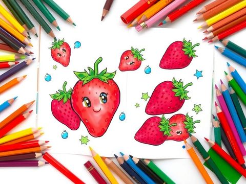 Disegni di Fragola  da colorare